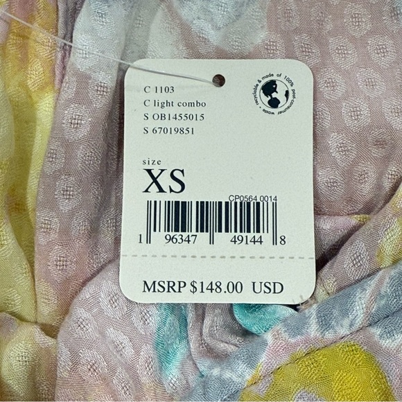 NWT Free People Wisteria Maxi Dress XS Light Combo Floral Pink Spring Wedding - Picture 11 of 12